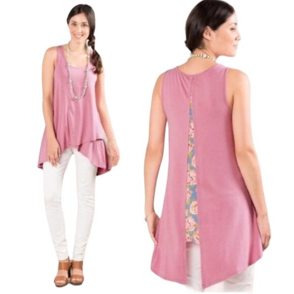Matilda Jane Secret Garden Tunic Top Mauve Dusty Rose Modal - Picture 1 of 12